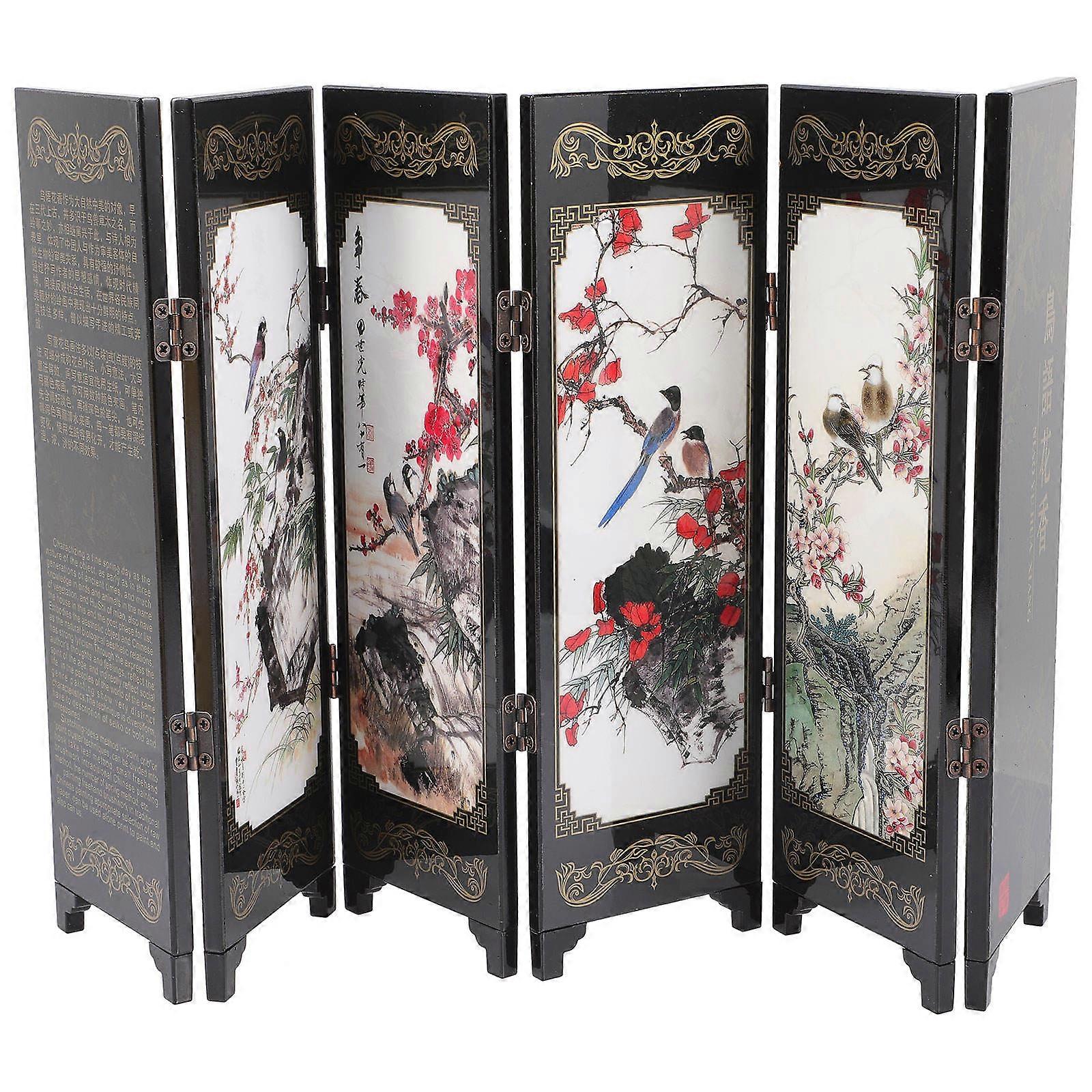 Photography Props Screen Model Wooden Screen for Playing 1Set Mini Tabletop