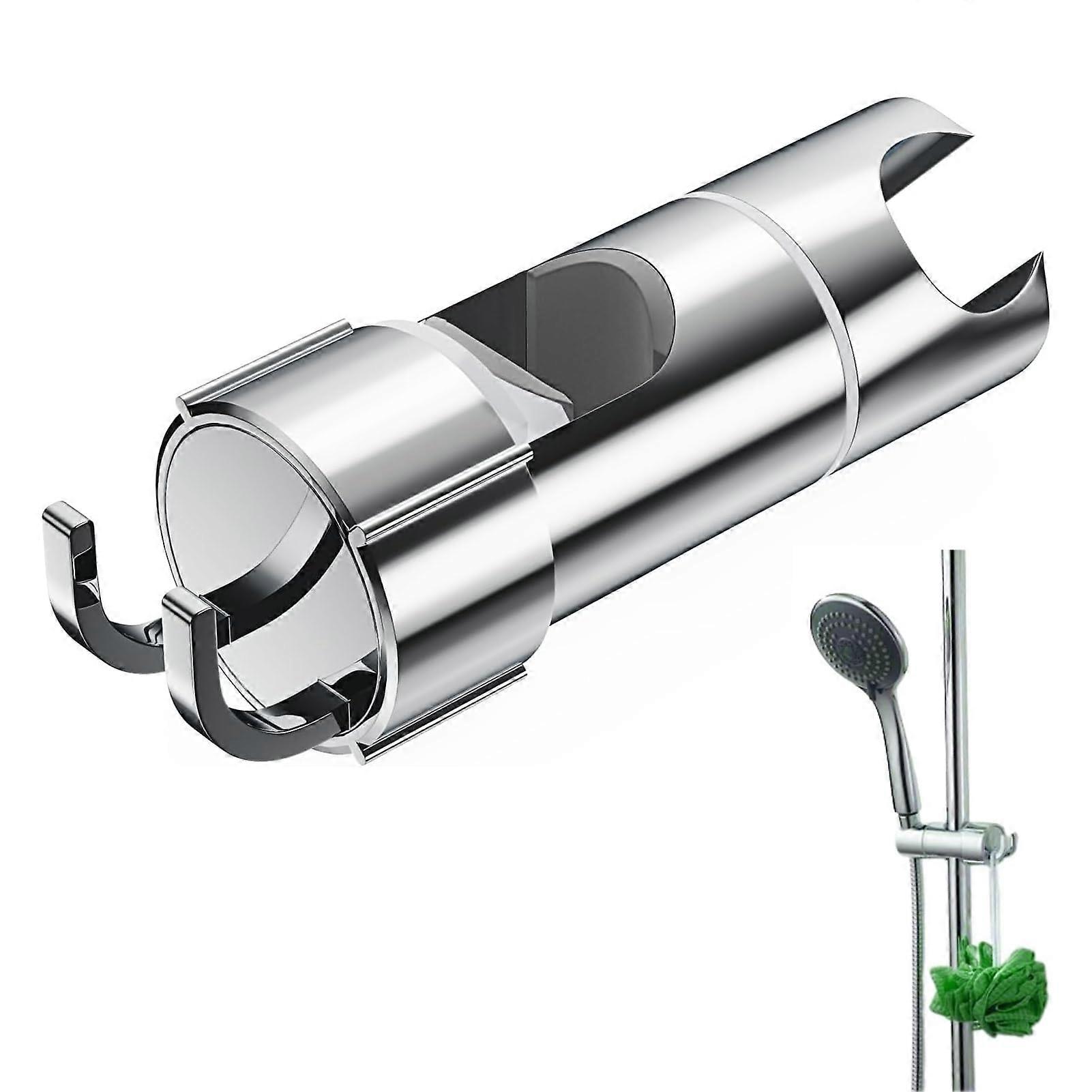 Shower Head Holder, Adjustable with 2 Hooks, for Shower Rods 1825 mm