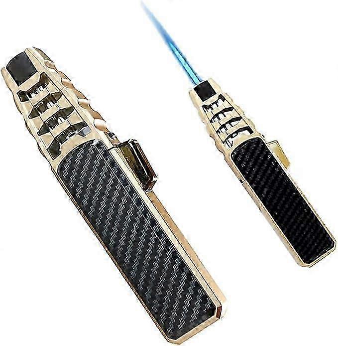 Windproof Straight Torch Blue Flame Lighter, Butane Torch Turbine Torcher