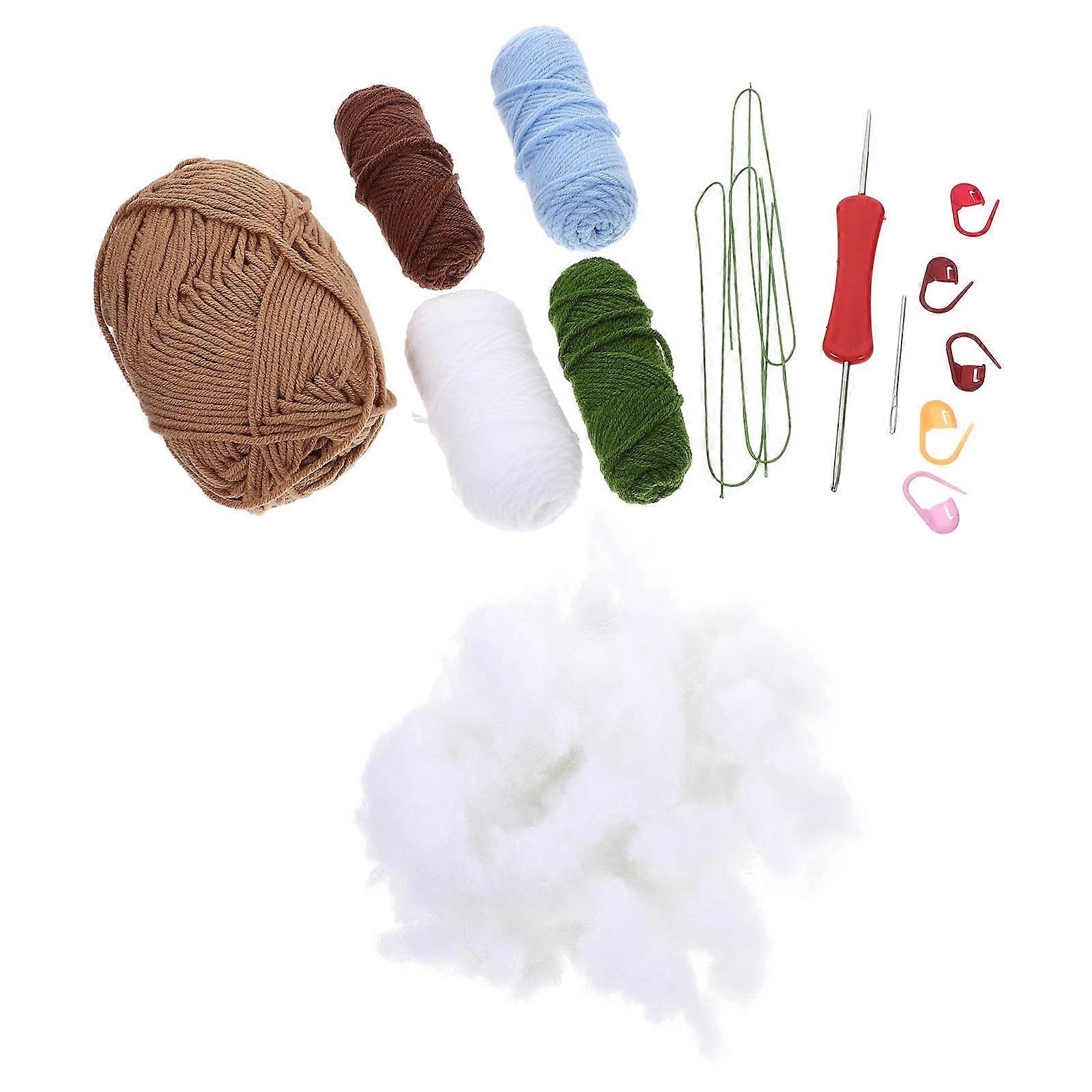 Crochet Flowers Set For Home And Gifting Purposes In Assorted Color Crafted From Yarn