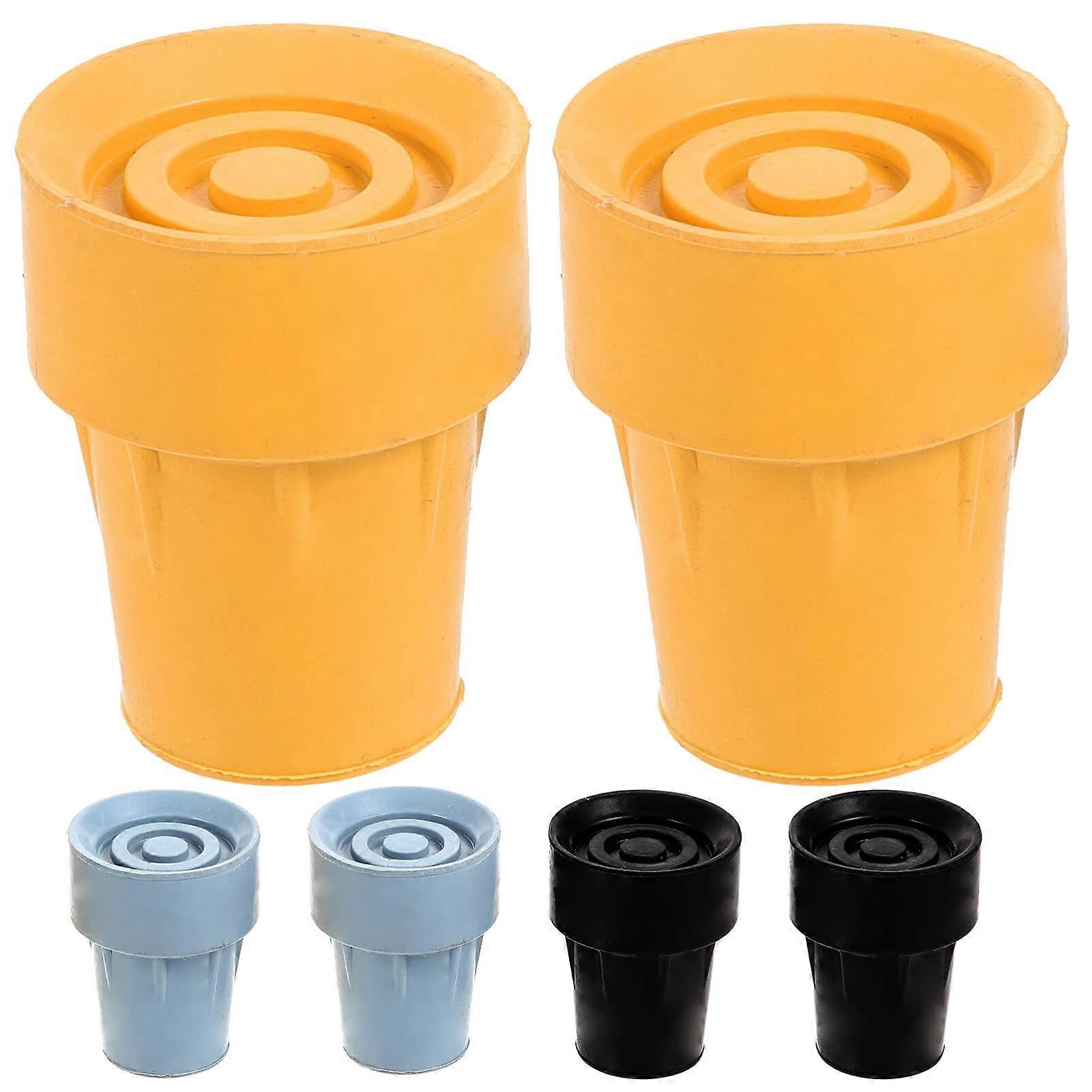 6 Pieces Hiking Poles Trekking Poles Walking Poles Rubber Buffer Pads