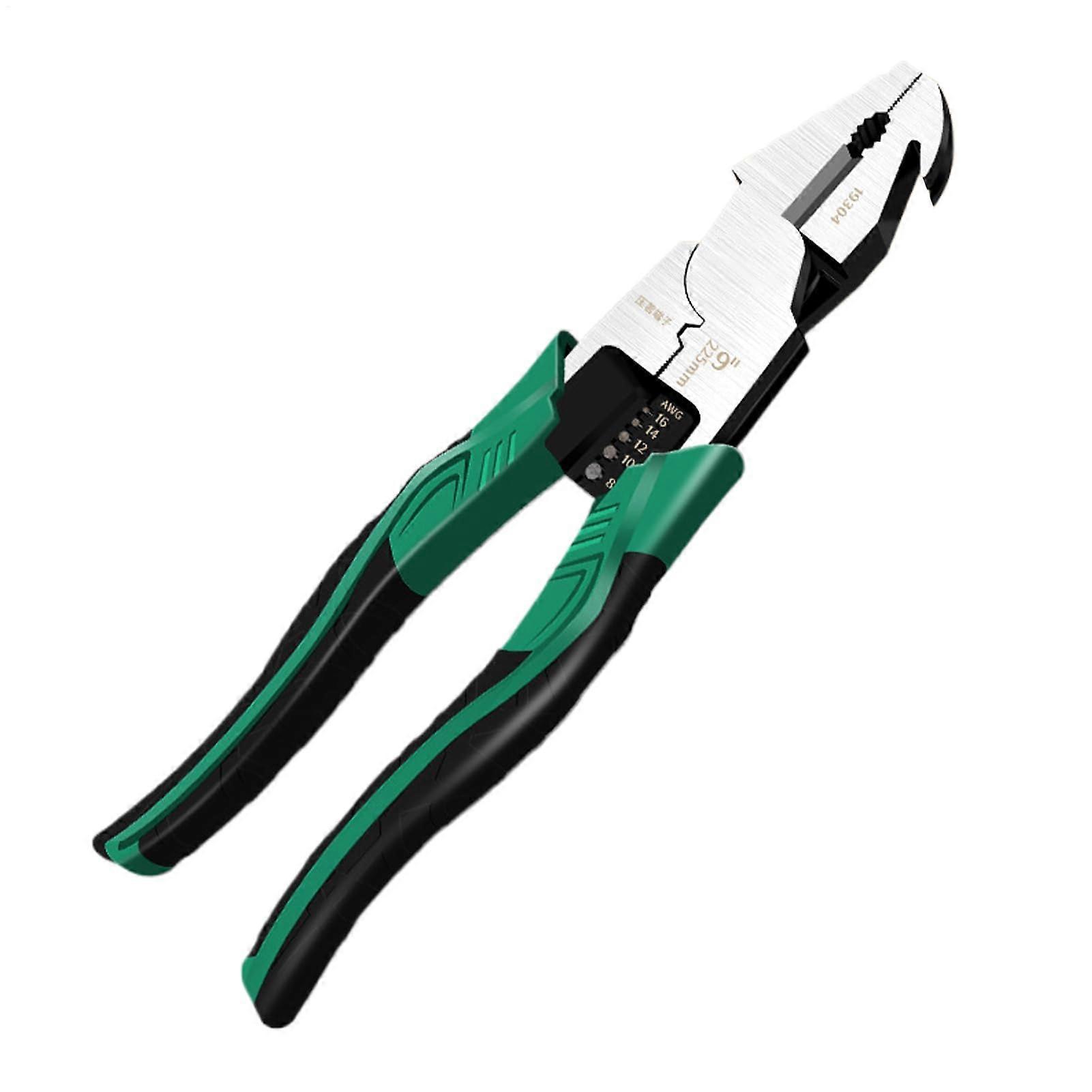 Wire Pliers Stainless Steel, Multi-Function Crimping And Stripping Pliers, Nail Puller, Durable For Electricians