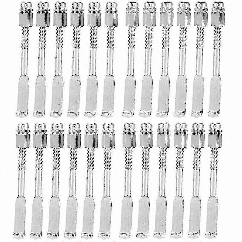 24-Pack Adjustable Banjo Hooks with Holder for Flat Mounting Applications