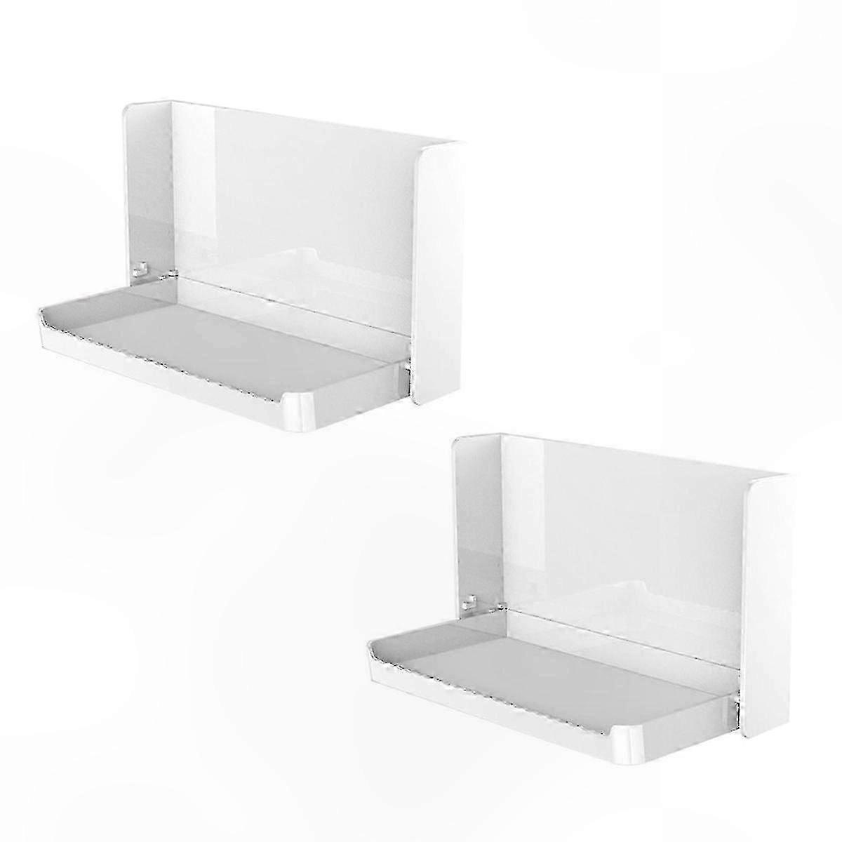 Foldable Wall Shelf for Bathroom, Small Floating Shelf for Bedroom, Phone and Remote Holder