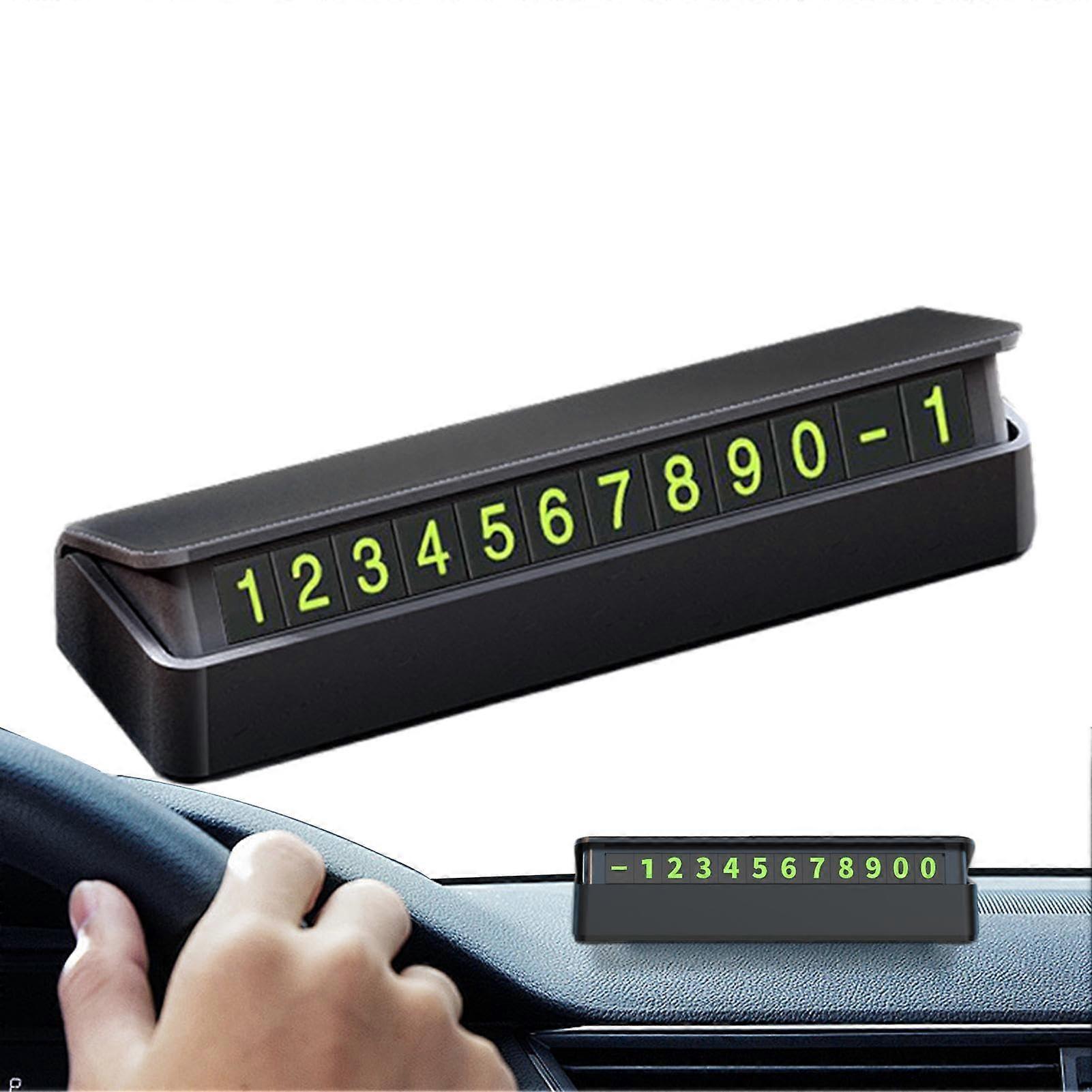 Car Parking Number Plate with Phone Display Sign for Temporary Stop and Vehicle Decoration