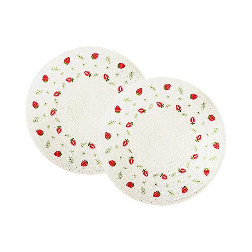 Cup Cushion Plate Mat Anti-Scald for Wedding Use Golden Polyester Material with Heat Insulation 2Pcs