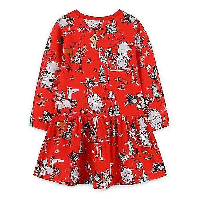 Tjejklänning långärmad höst vinter Chrismas klänning