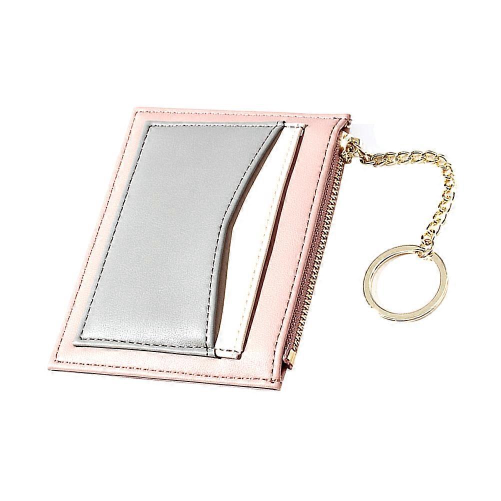 Here's a refined and professional product description based on your input:
**1pc Fashionable Splice Zipper Wallet for Women – Compact PU Card
