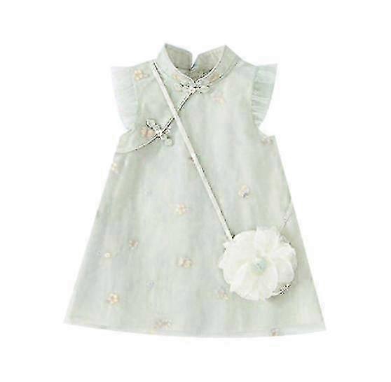 Flickor ärmlös klänning barns vind Hanbok lång klänning