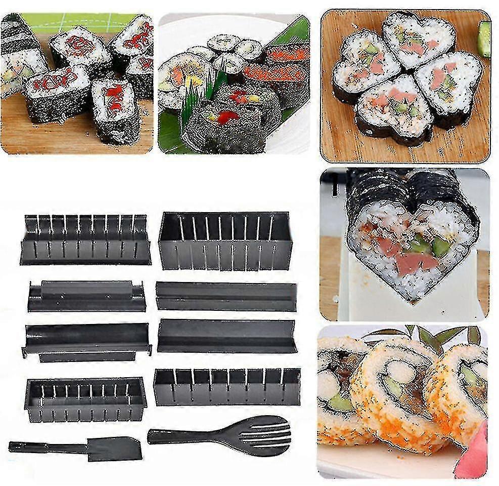 10 Piece Sushi Mold Sushi Maker Rolling Kit Sushi Maker Tool Edition 0827