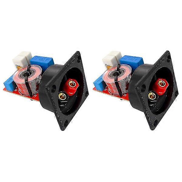 2 pcs 80W 2-way Hi-Fi speaker frequency divider Crossover filter with junction box as shown