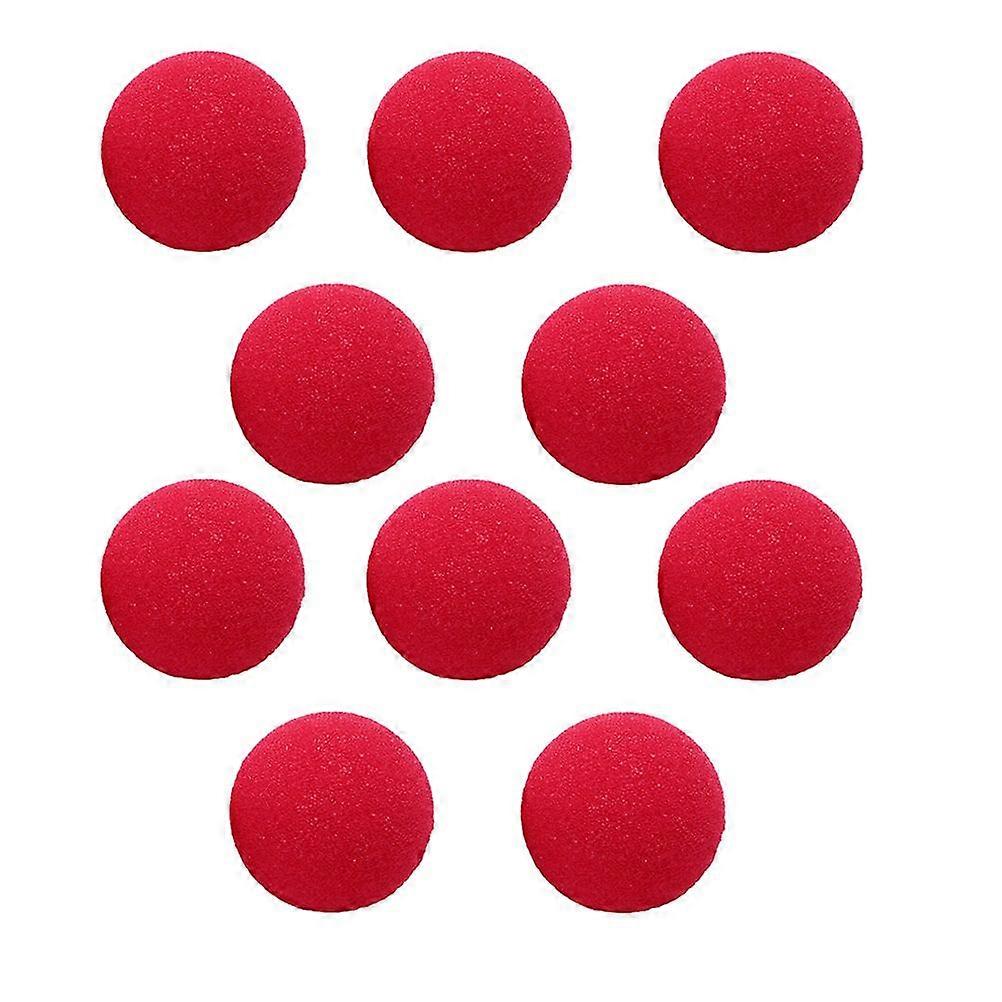 10Pcs Decorative Clown Nose Lovely Red Sponge Balls Party Cosplay Nose Props