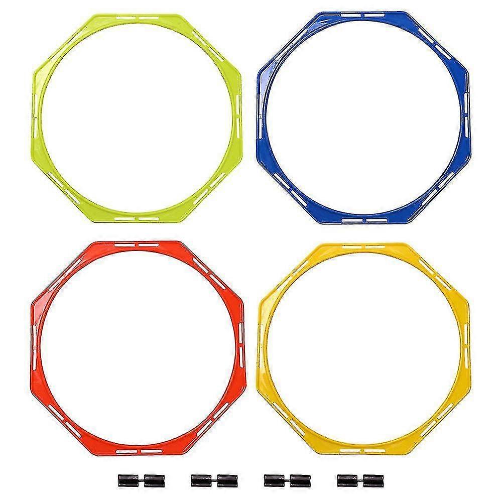 4pcs Training Agility Rings Multi-function Football Training Rings ...
