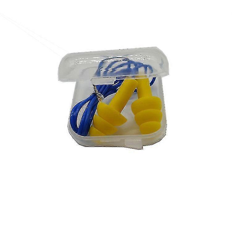 10 Pairs Of Sound-isolating Silicone Earplugs With Cord, Sponge/sil...