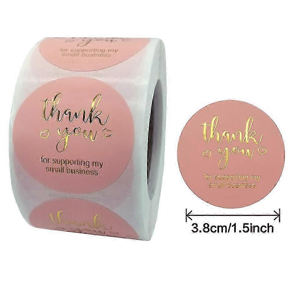 1.5 Inch Thank You For Supporting My Small Business Stickers Labels Golden Font 2025