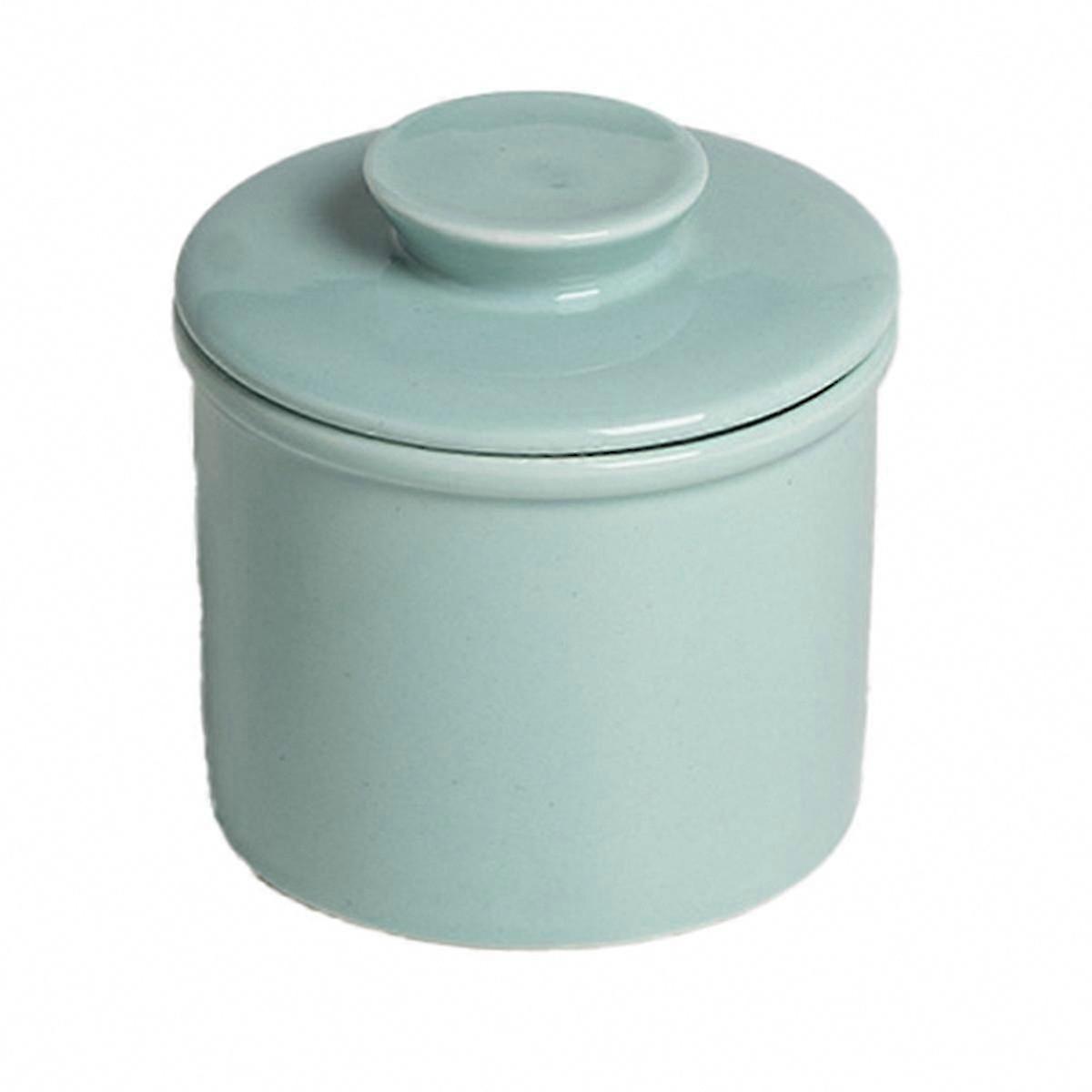 Ceramic Butter Crock with Lid - French Style Butter Keeper for Spreadable Butter, Dishwasher Safe, Butter Storage Tank