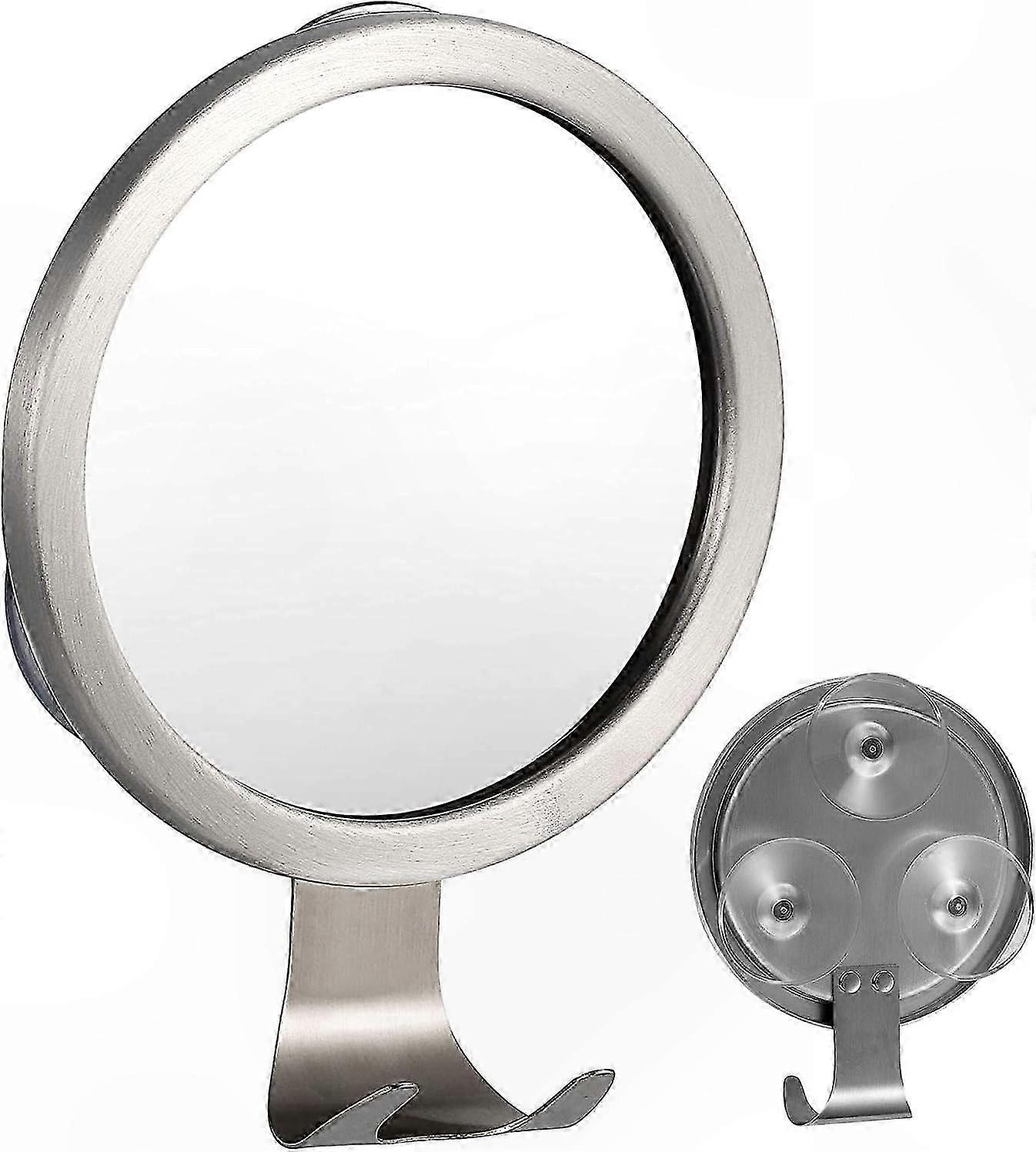 Fog-Free Suction Shower Mirror with Razor Hook for Bathroom Use