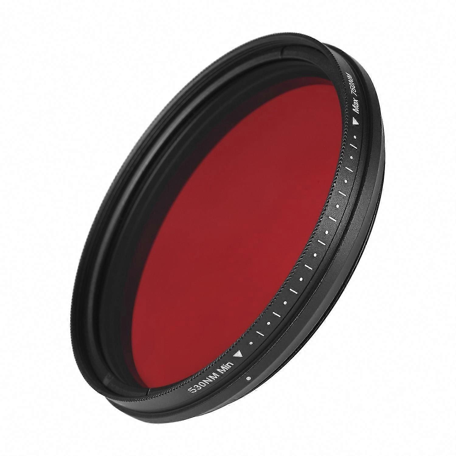 FOTGA 62mm Adjustable Infrared Filter IR Pass X-Ray Lens Variable 530nm to 750nm Compatible