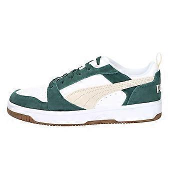 Weiß/grüne 402262 niedrige Sneakers