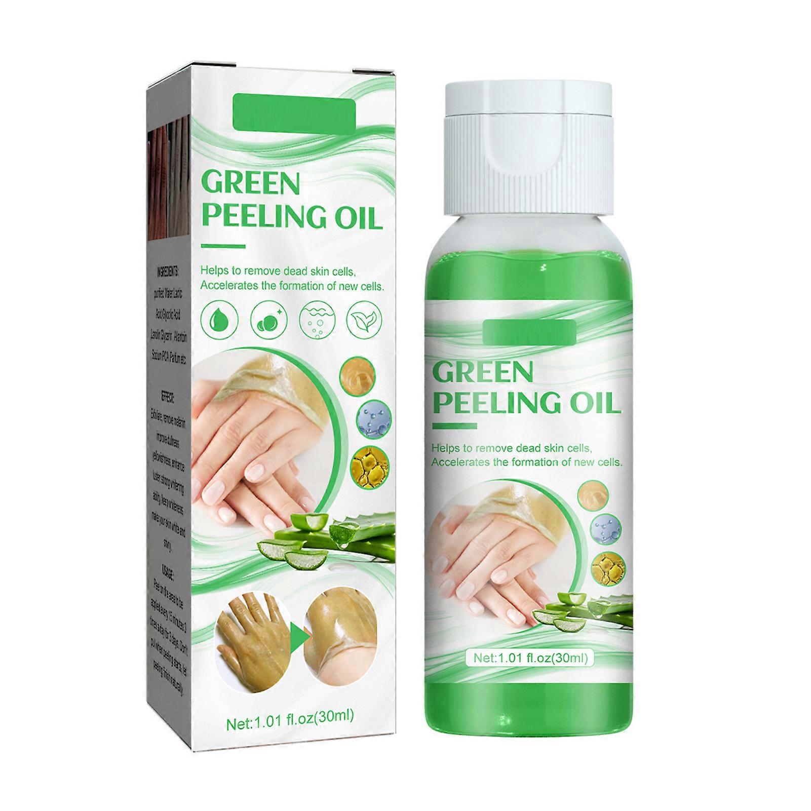 Skin Exfoliated Green Peel Oil, Suitable for All Skin Types, Easy and Safe to Use, for Elbows
