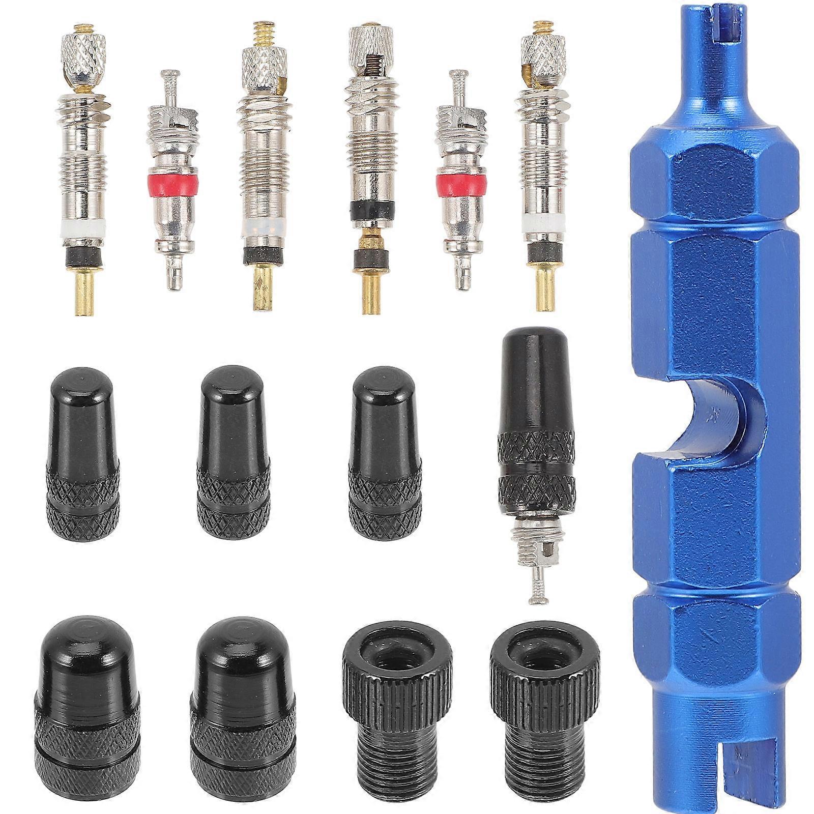 1 Set Professional Bike Valve Core Caps Kit Cycling Repair Tools Accessories