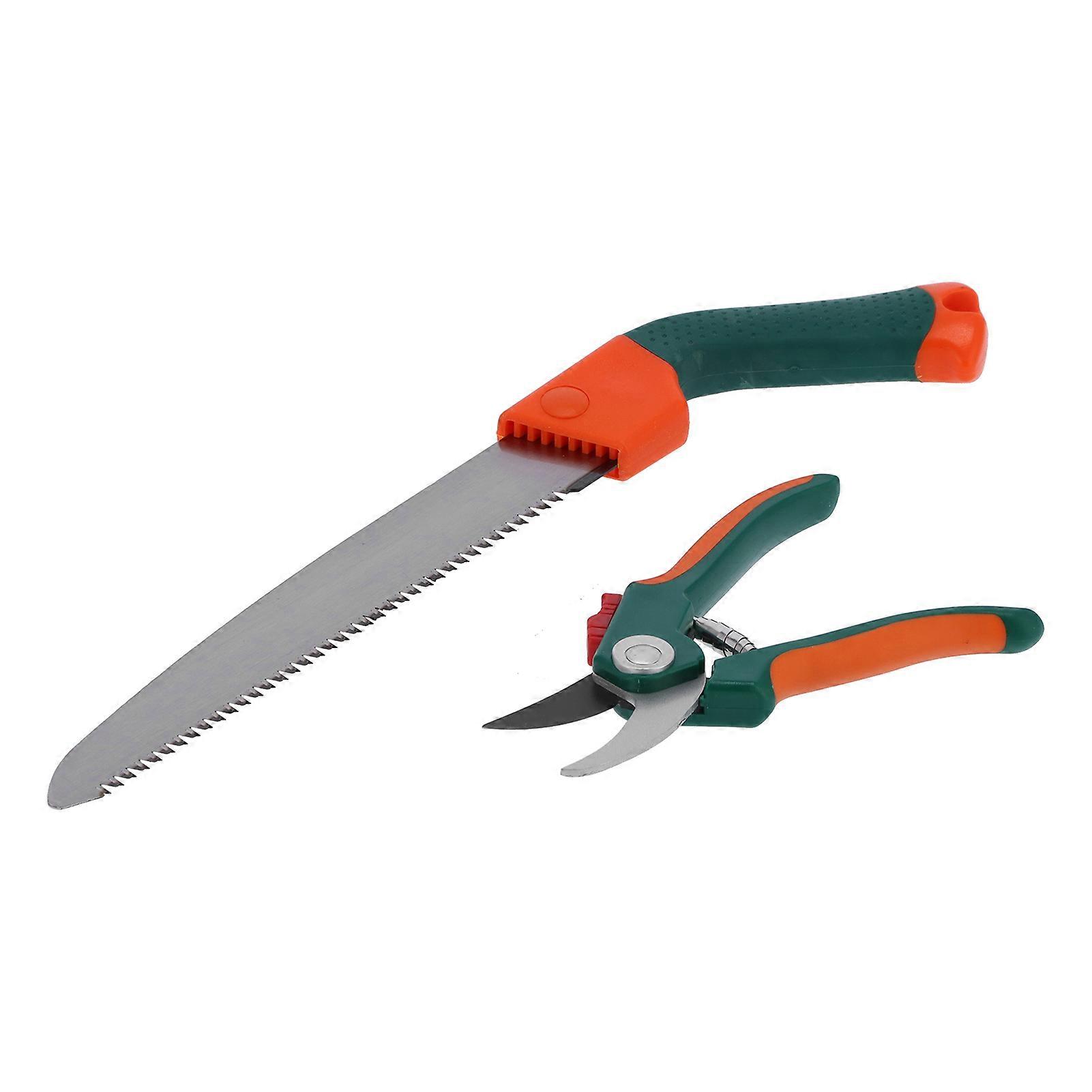 Garden Saw 43cm and Pruning Shears 21cm for Fruit Branches