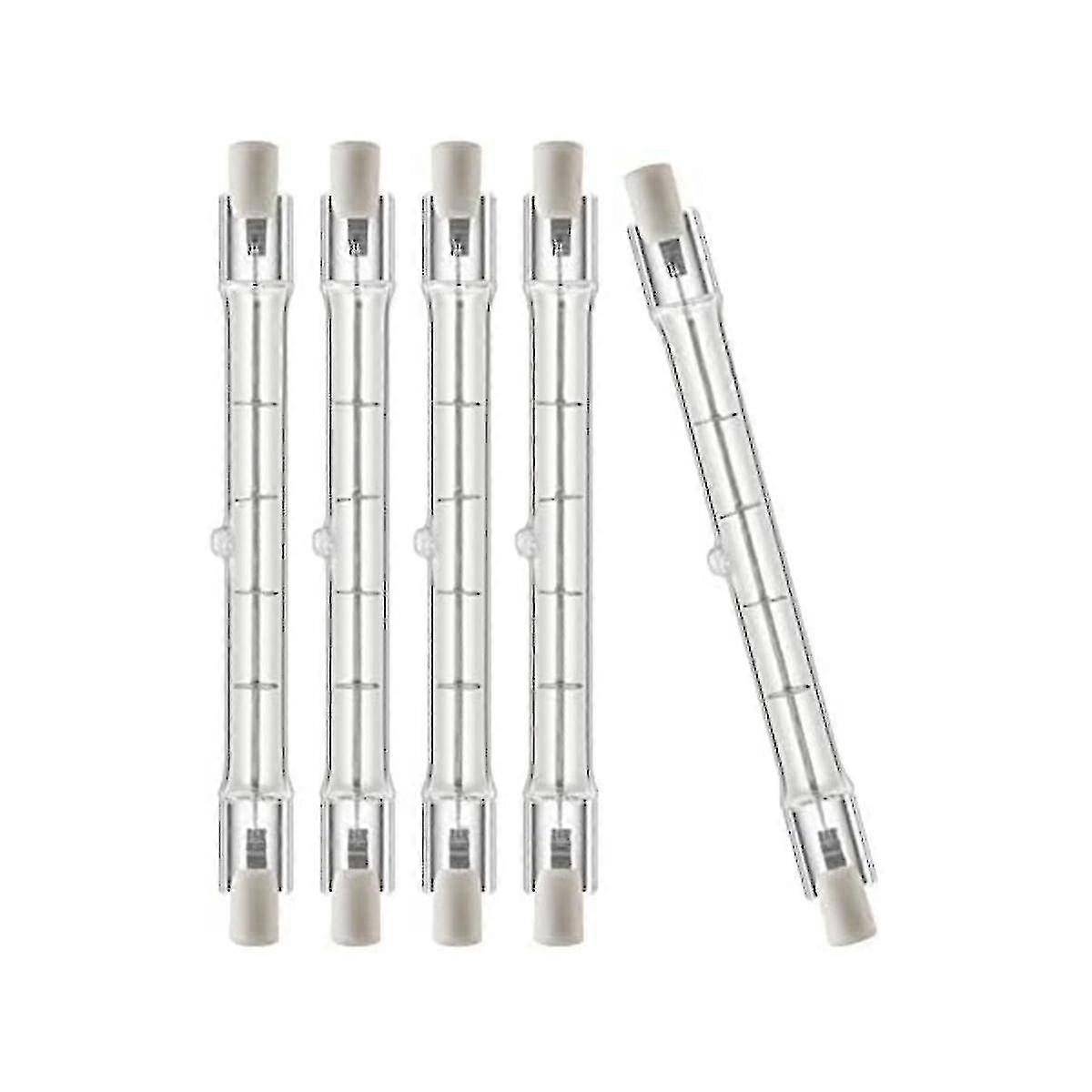 2025 5 Pack Halogen Bulbs R7s T3 118mm 150w 120v, J Type Halogen Light Bulb With Long Lifespan, Double E-hao