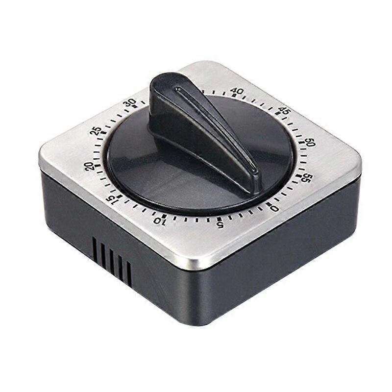 60 Minutes Kitchen Timer Count Down Alarm Reminder White Square Mechanical Kitchen Timers