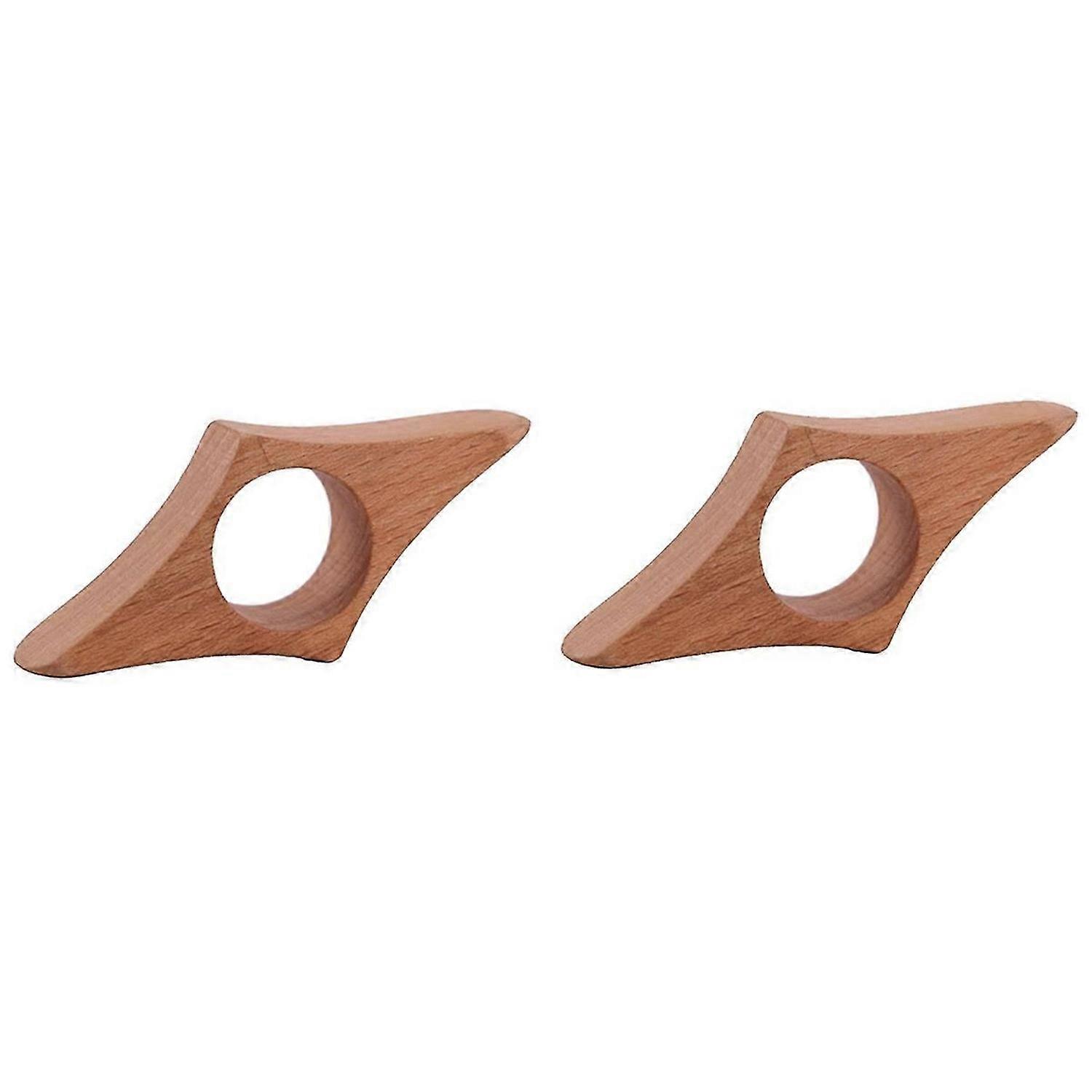 2Pcs Wooden Thumb Bookmark,C