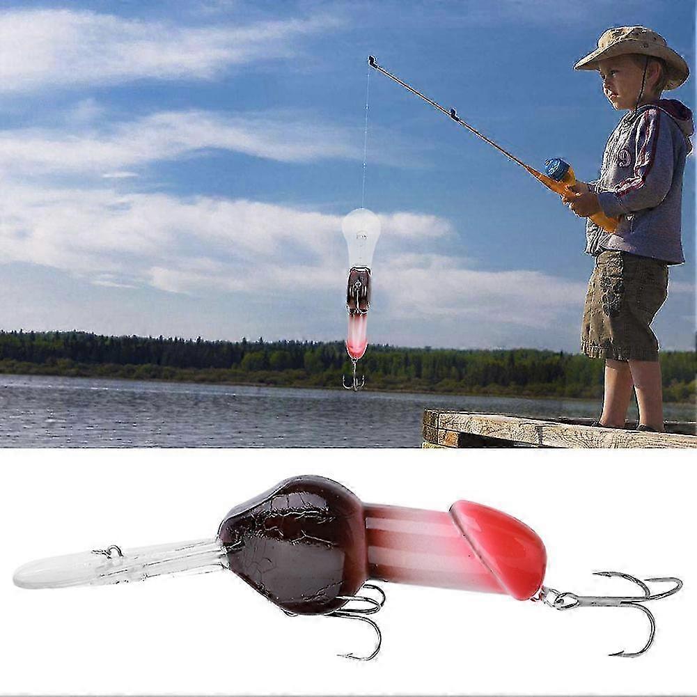 High Simulation Fishing Lure With Brilliant Color, Floating Personality For Lifelike Action, Bass Vibration, 3D Model Fishing Gift, Red + White, 14cm