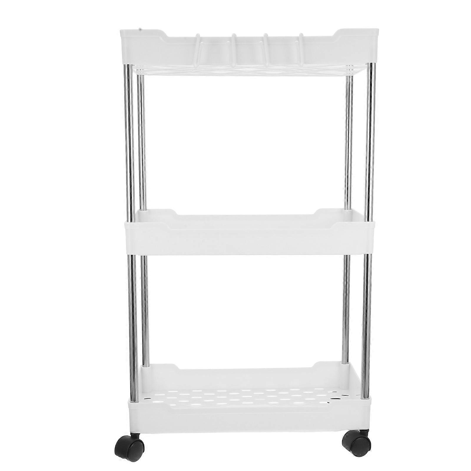 Multi Layer Utility Cart for Bathroom Organization Rolling Storage Rack