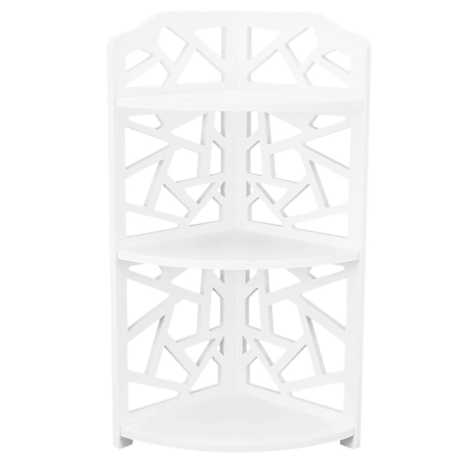 3 Tier Small Corner Shelves Plant Standing Rack for Small Spaces Bathroom Bedroom Organizer