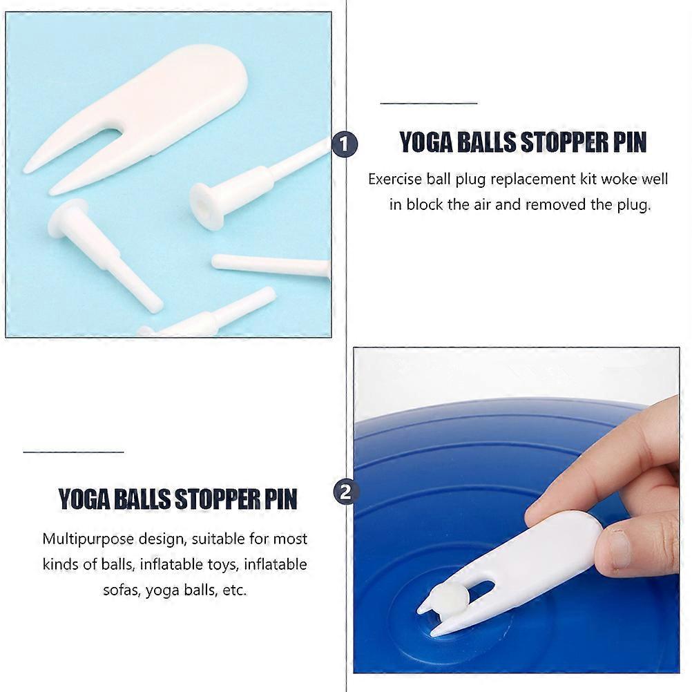 Exercise Balls Plug Replacement with Stopper for Yoga Balls 1Set