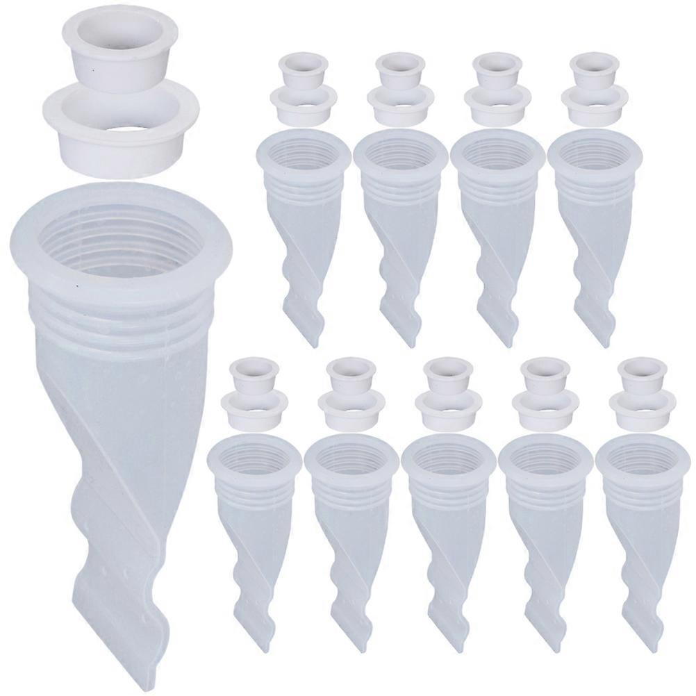 White Silicone Floor Drain Core for Odor Prevention 10Pcs Set