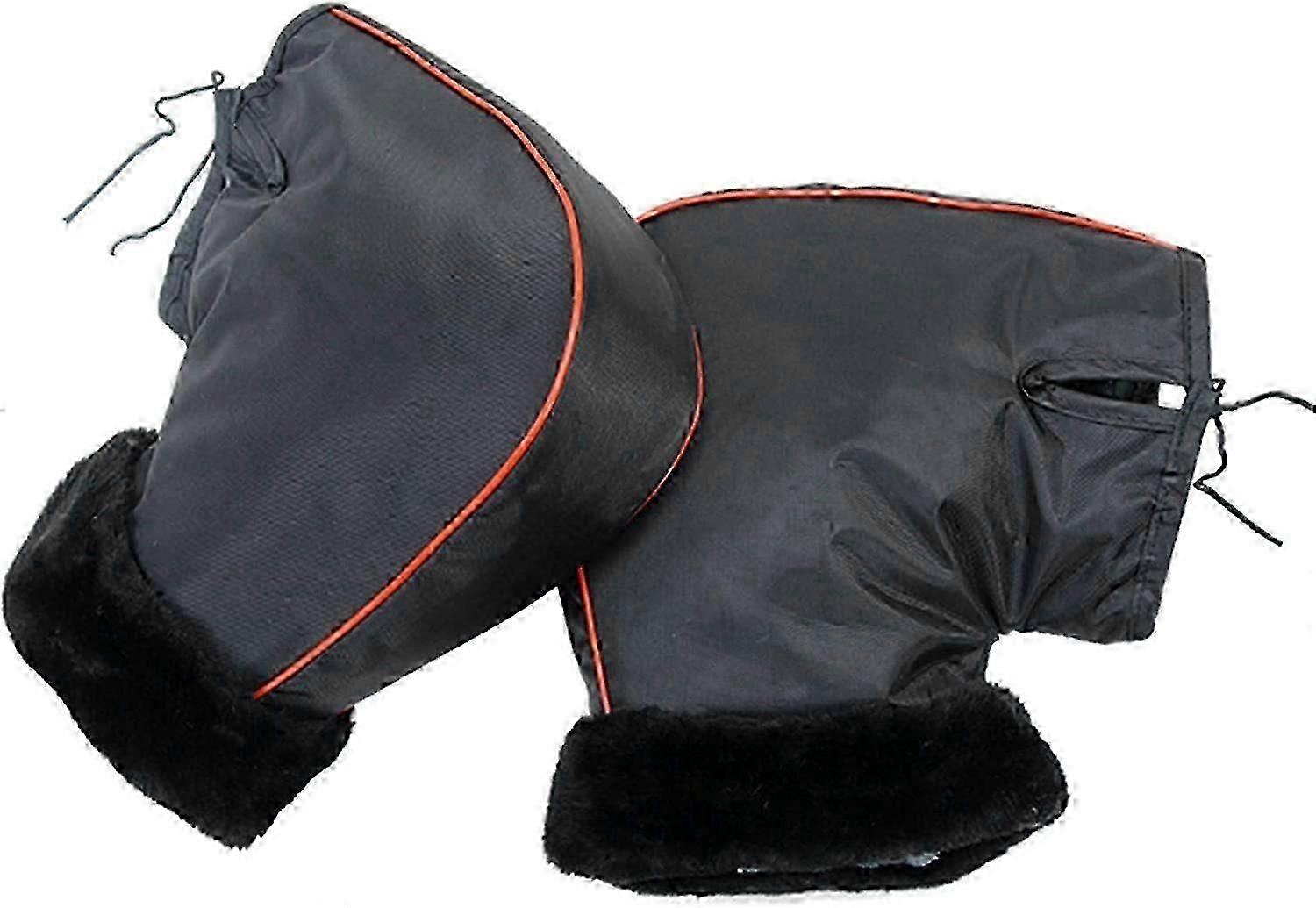 Vashoy Gants de guidon de moto d’hiver Gants de moto imperméables à l’eau Gant de manches de scooter