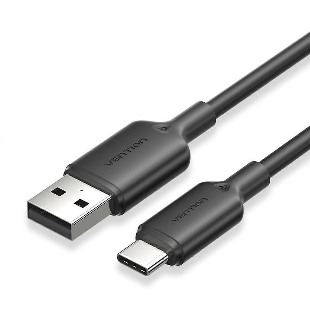 VENTION CTQBF 1m USB 2.0 Type A to Type C Data Cable 3A Fast Charging Wire for Smartphone Tablet, Black