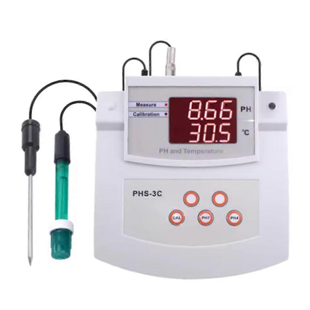 PHS-3C PH Desktop-Kalibrier-Säuremessgerät PH/Temp Multiparameter-Tester Laborwasserqualitätsanalysator EU PLUG