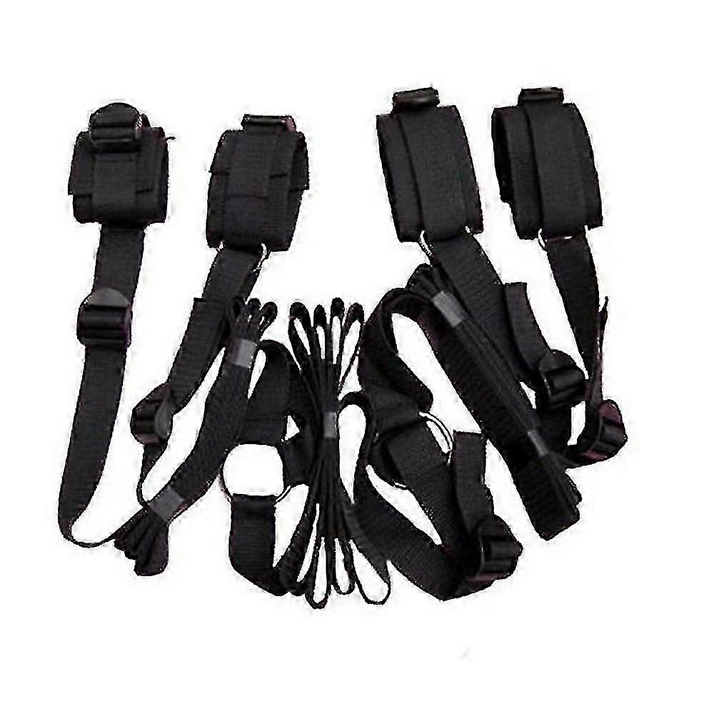 Party Favors Couples Cadeau Set Lit Menottes Cheville Poignets Contraintes Pour Femmes Hommes Couples Jeux Adultes Hqi