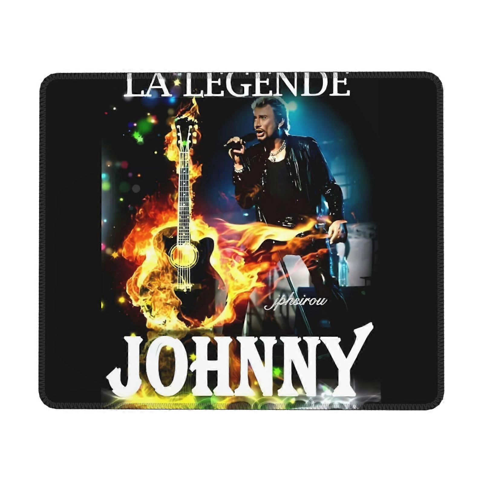 Johnny Hallyday Rubber Lock Edge Mouse pad, Office Desk pad, Writing pad, Multi Code Game pad Mouse Pads for Computers Laptop Mouse Mouse Pad