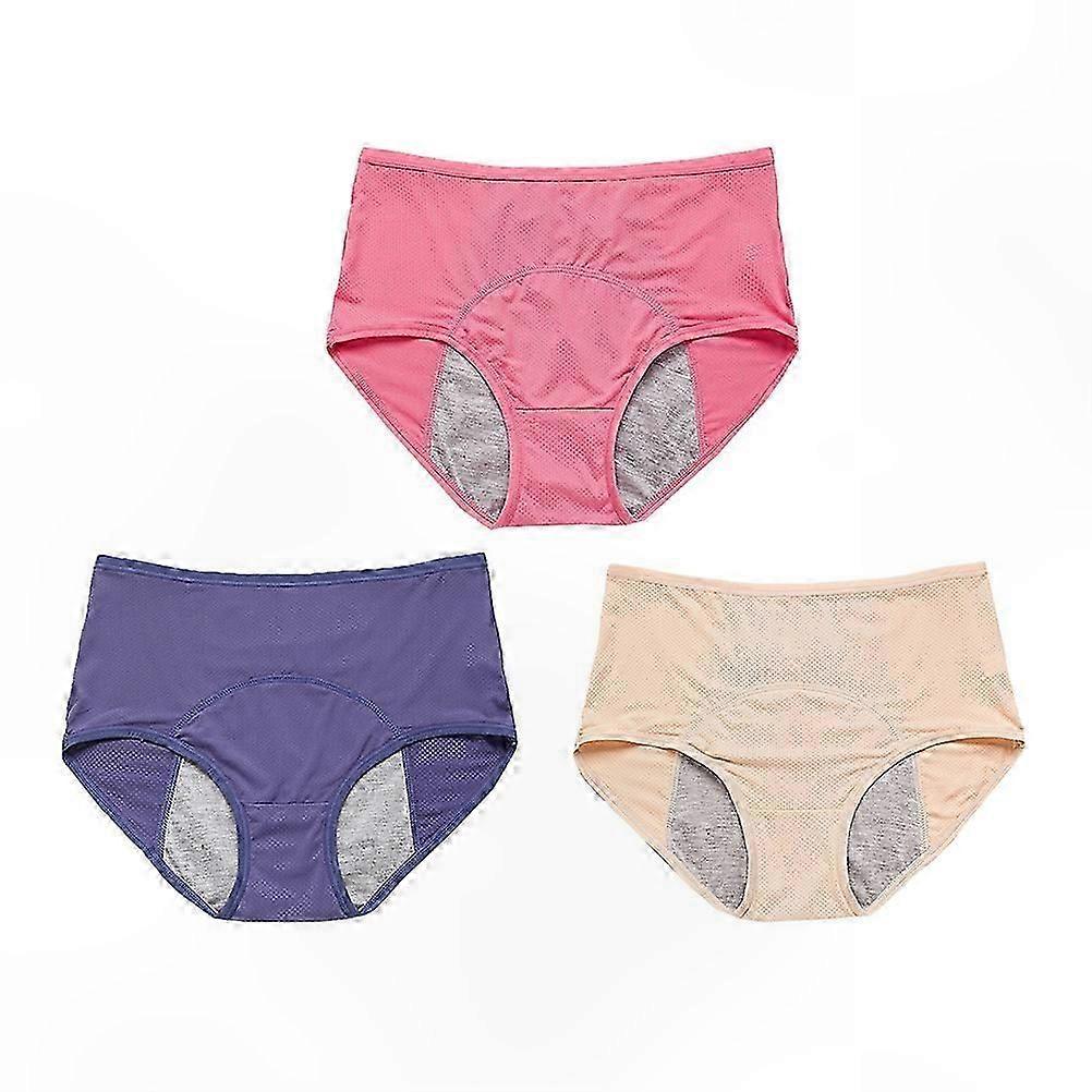 3-Pack Extended Menstrual Briefs with Moisture Absorption for Period Support