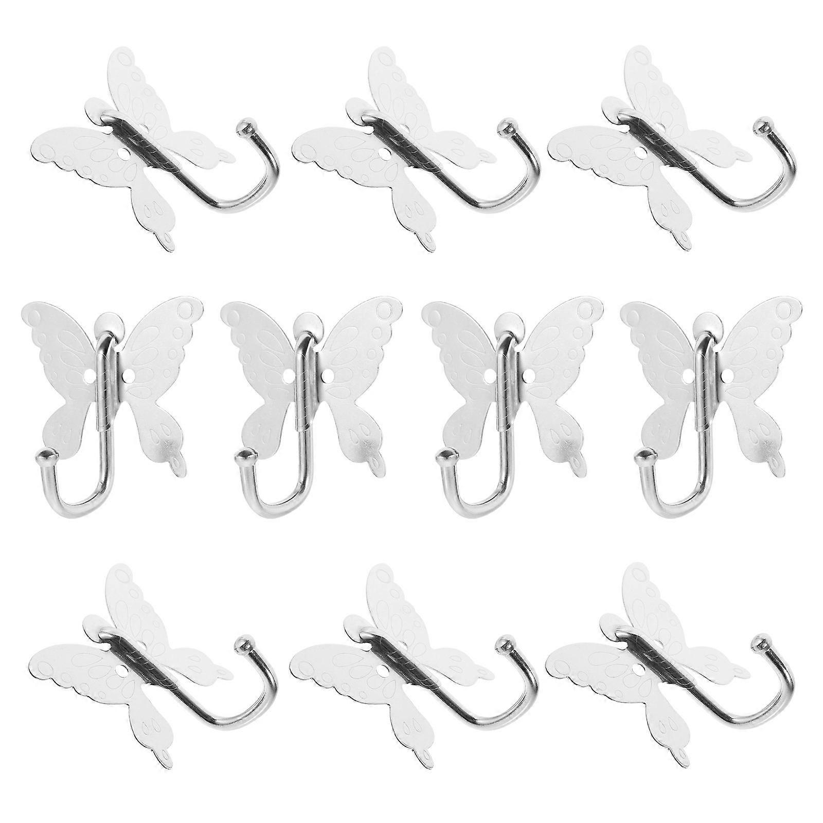 Wall Mounted Hooks Stainless Steel for Home 2Sets