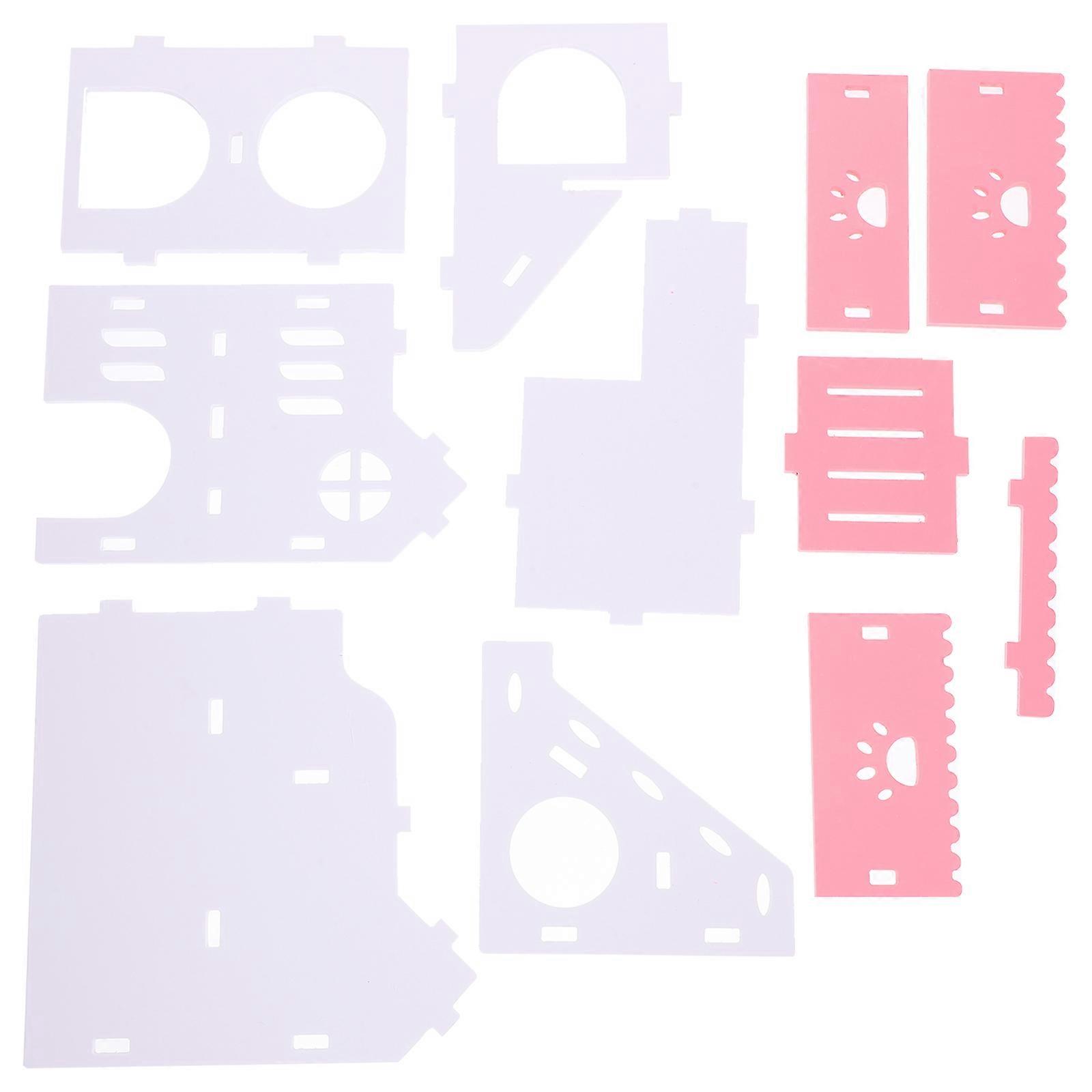 Pink Hamster Hideaway Houses for Small Pets 4Pcs Kit