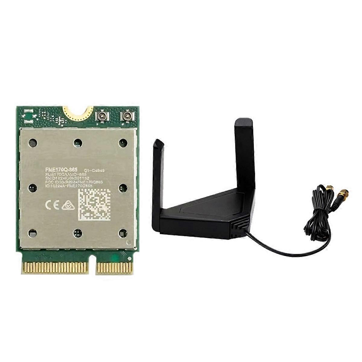 WiFi7 QCNCM865 Bluetooth 5.4 Card 5800M Tri Band M.2 NGFF Adapter A