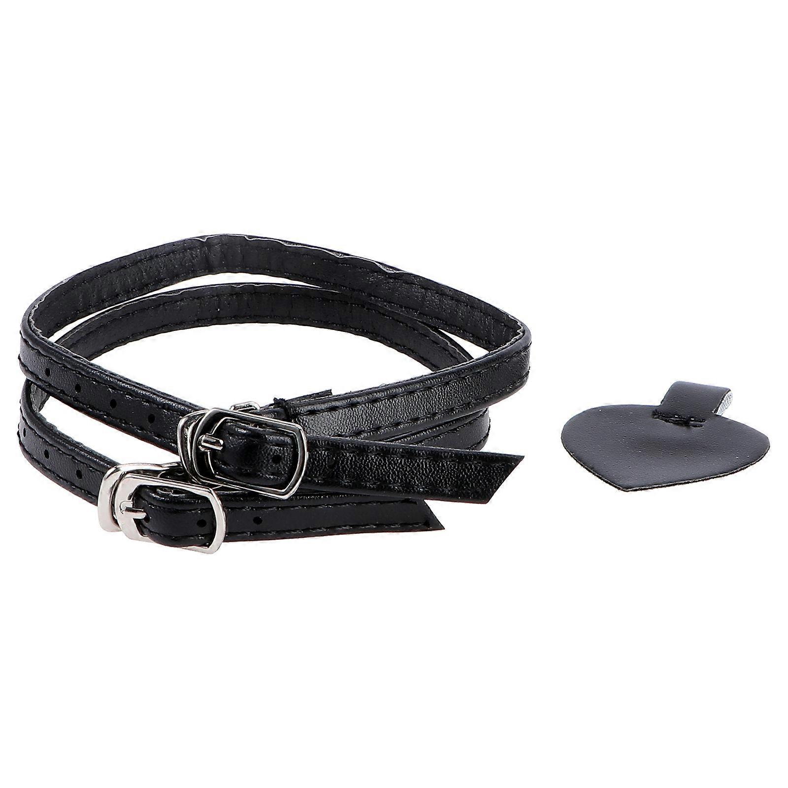 High Heel Stickers for Easy Wear and Stability 1Set Black PU Elastic