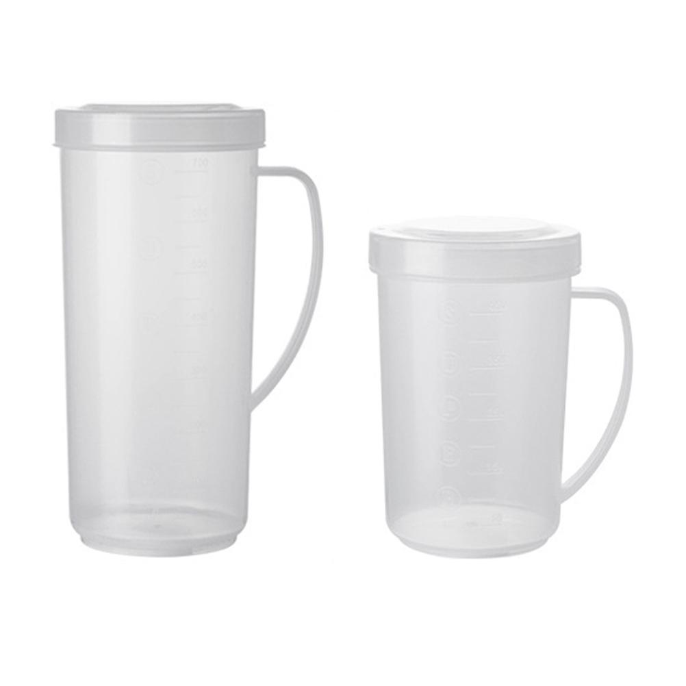 Plastic Measuring Cups White for Storage Use 4Pcs Easy Clean Breakfast Jugs