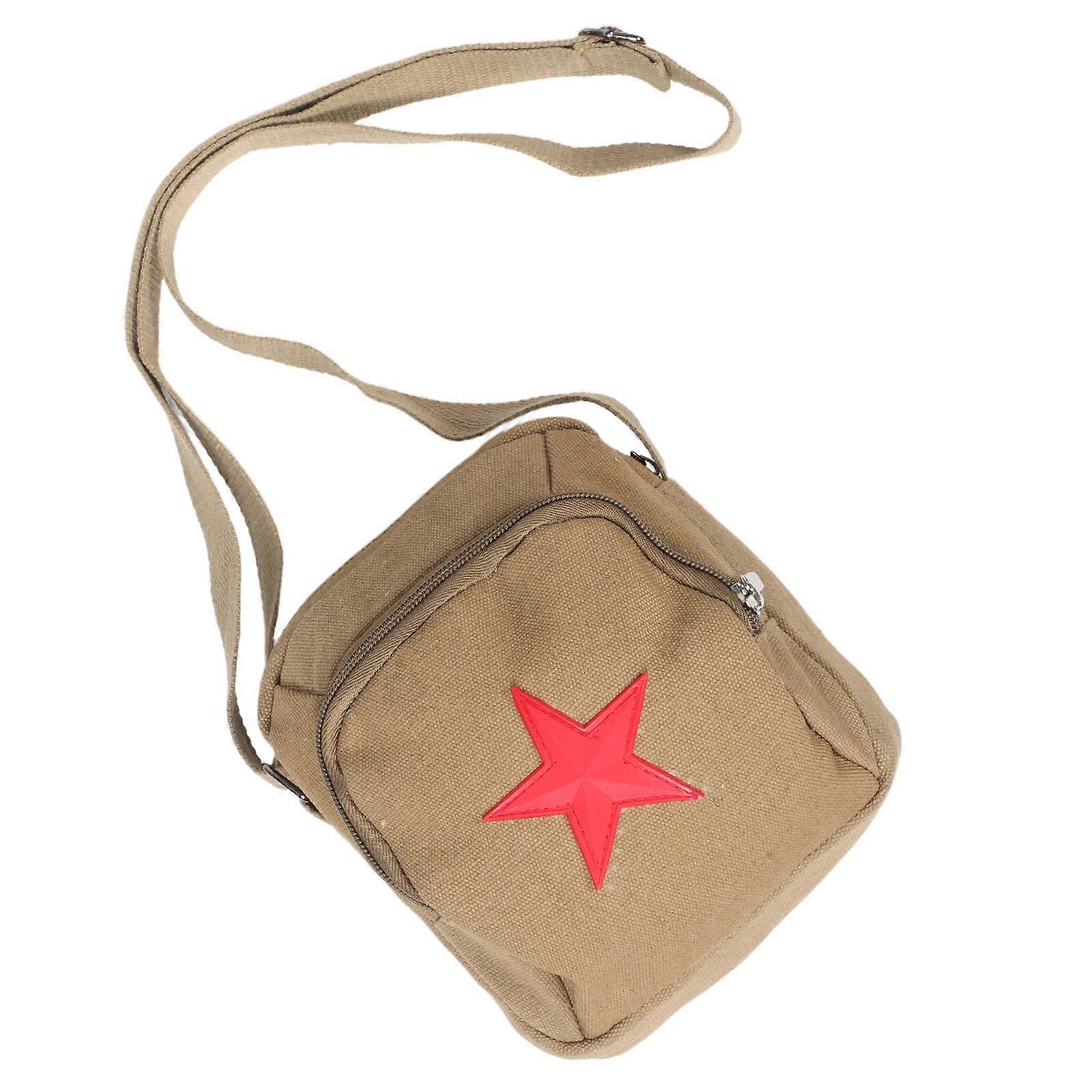 Fashion Vintage Canvas Shoulder Bag For Daily Use Featuring Rectangular Shape 1Set