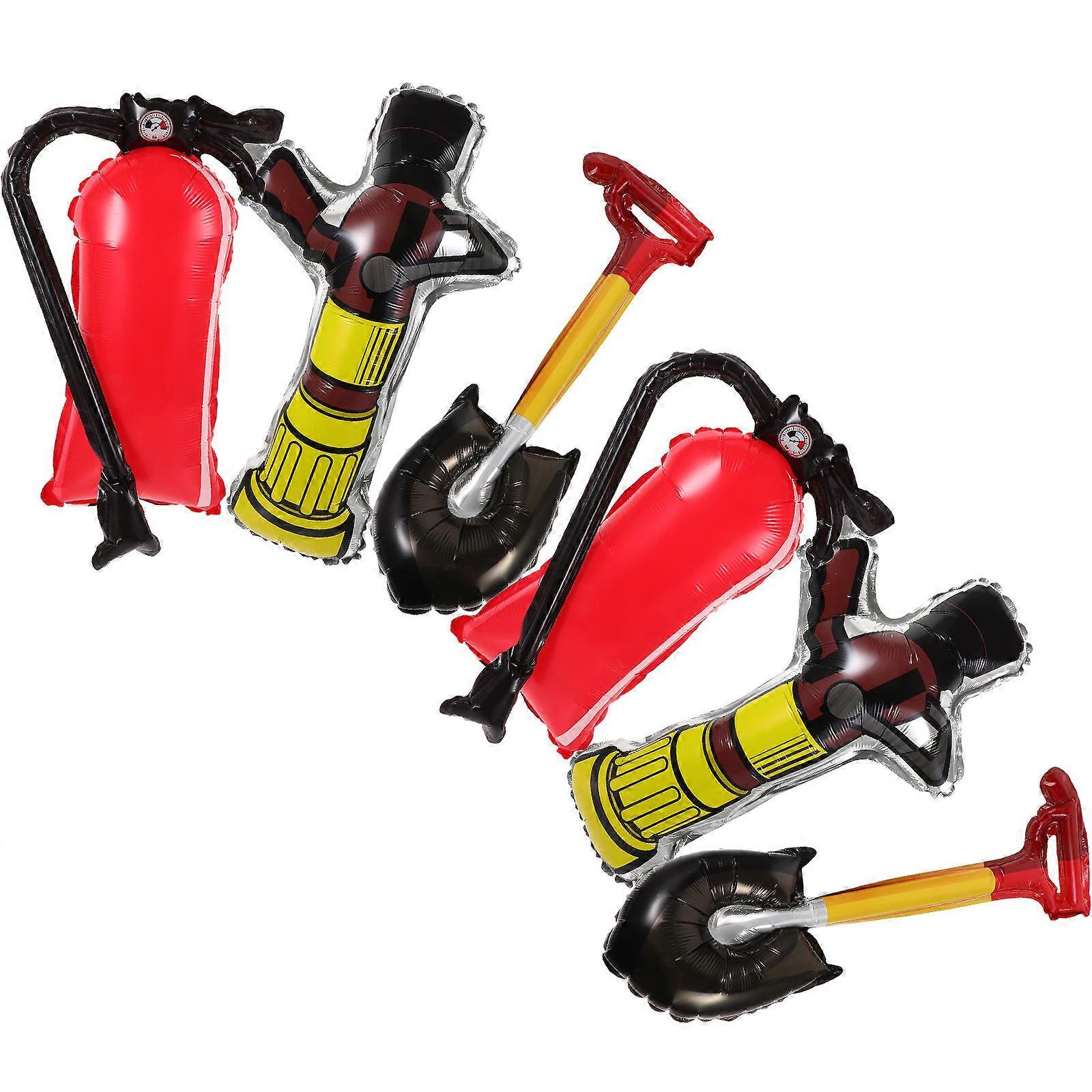 Firefighting Party Balloons Inflated Fire Extinguisher Shapes 1Set of Balloons