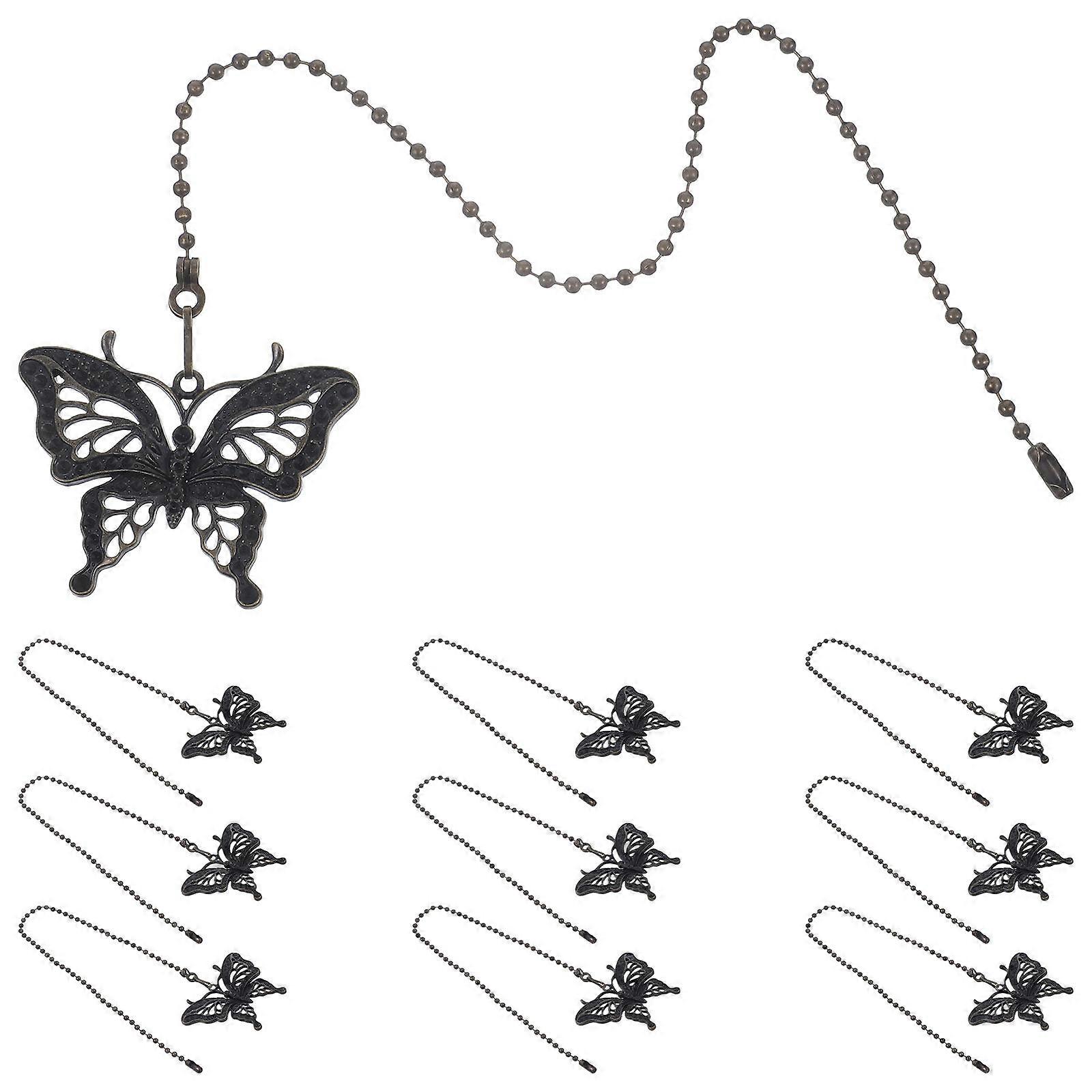 Decorative Fan Pull Chain Ceiling Fan Pull Chain for Hanging Use 40Pcs Black