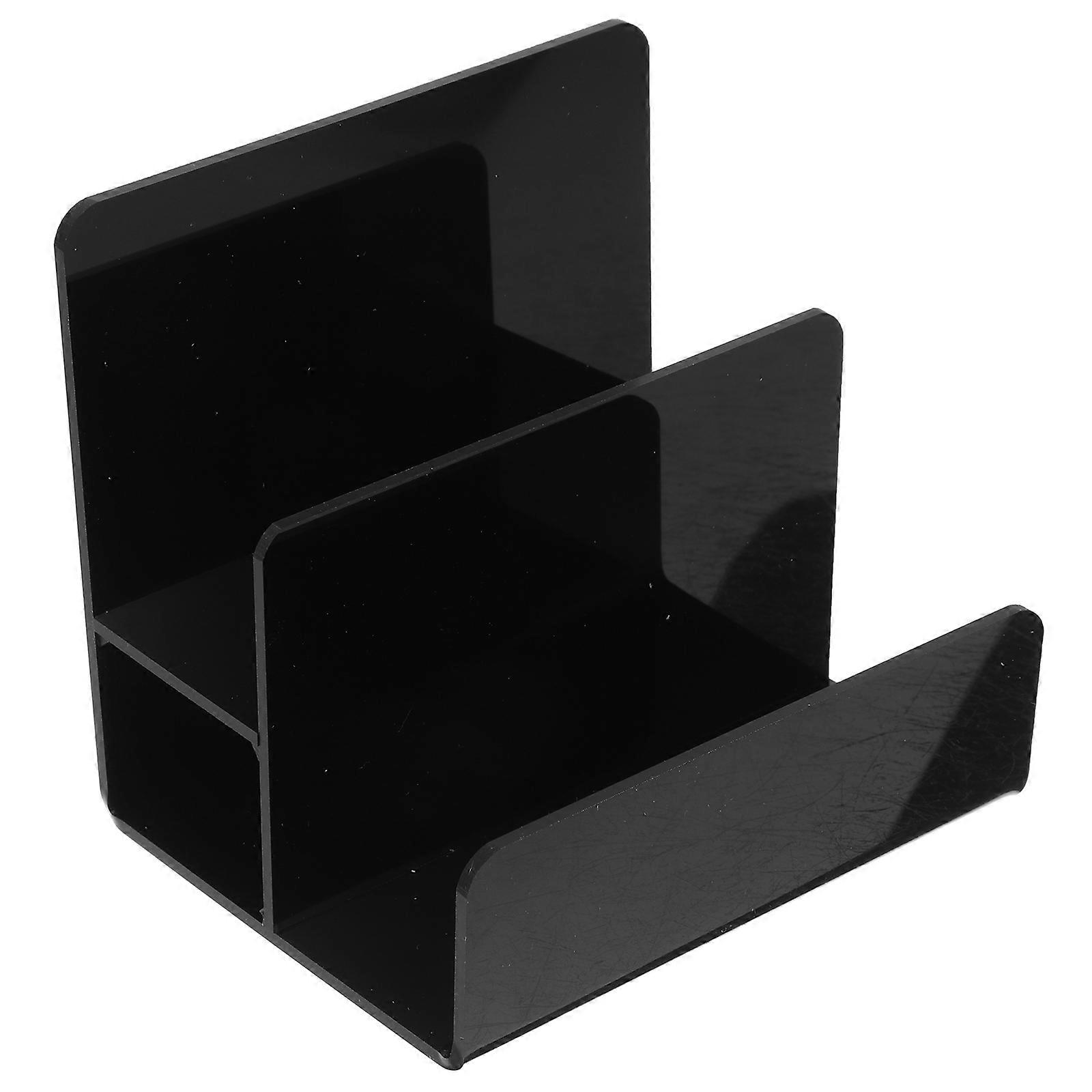 Wallet Display Stand Acrylic for Display 5Pcs Multi-Layer Purse Organizer Black