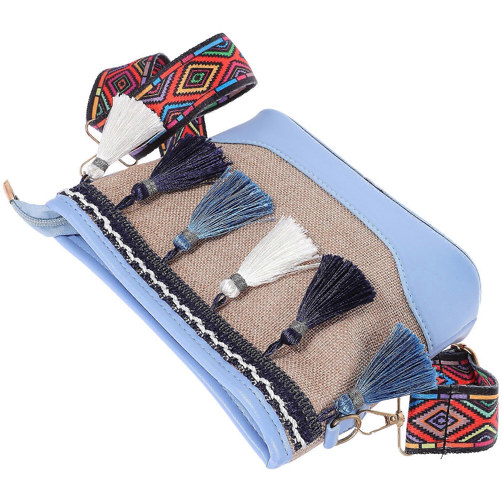 Crossbody Bag Straw Braid Shoulder Bag for Daily Use